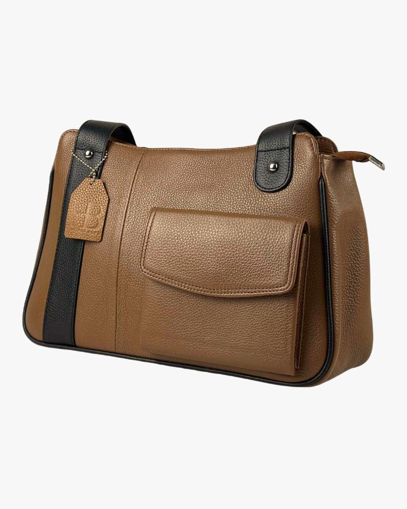 Contrast Strap Crossbody tan Contrast Strap Crossbody Tan - Image 1