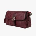 Croc-Embossed Satchel