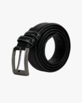 Monarch Textured Leather Belt Black