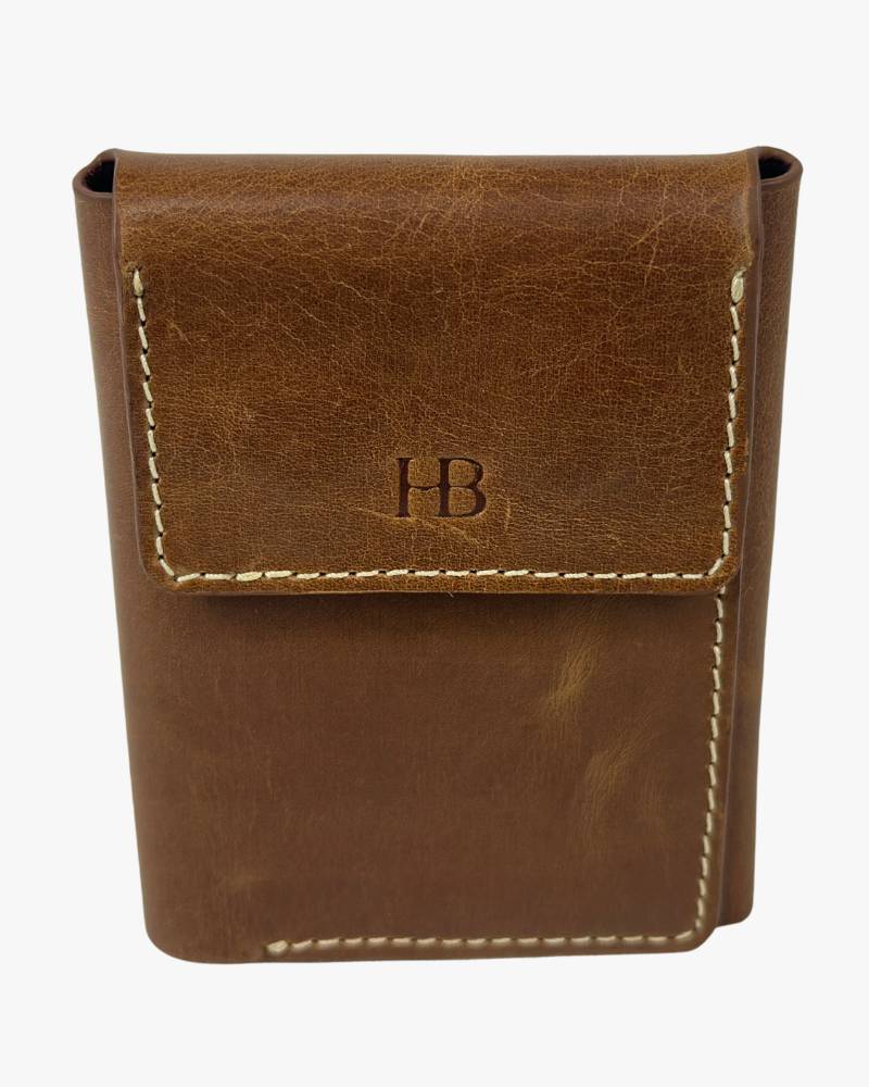 3 Fold Magnetic Wallet Dark-Tan (1) 3 Fold Magnetic Wallet Dark-Tan - Image 1