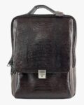 Executive Tech Pack Croc-Embossed Dark Chocolate