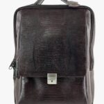 Executive Tech Pack Croc-Embossed Dark Chocolate