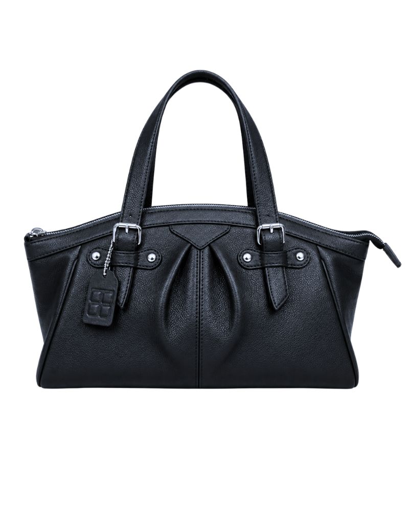 Bond Pleated Leather Tote (1) Bond Pleated Leather Tote - Image 1