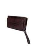 Elegant Leather Zip Clutch