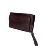 Elegant Leather Zip Clutch