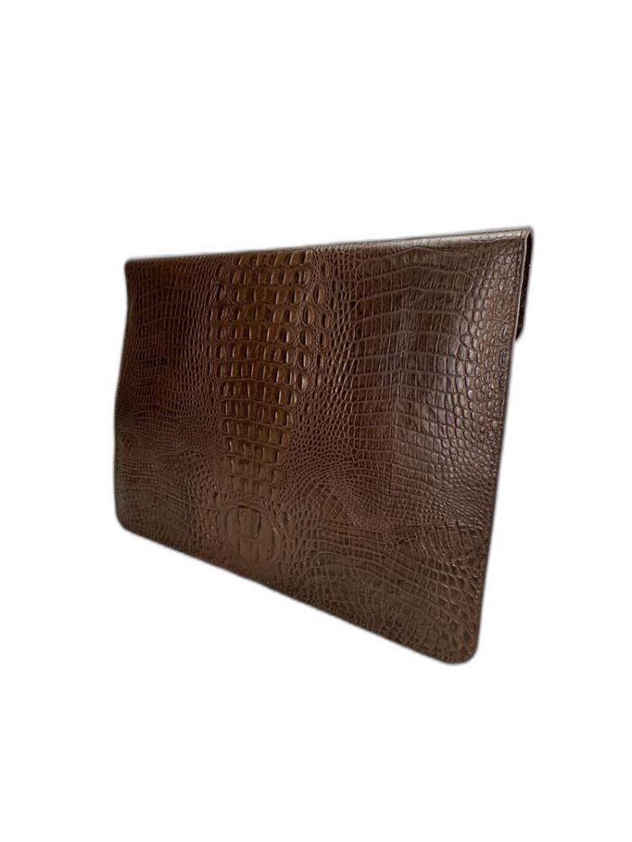 Embossed Leather Envelope Clutch - Image 3