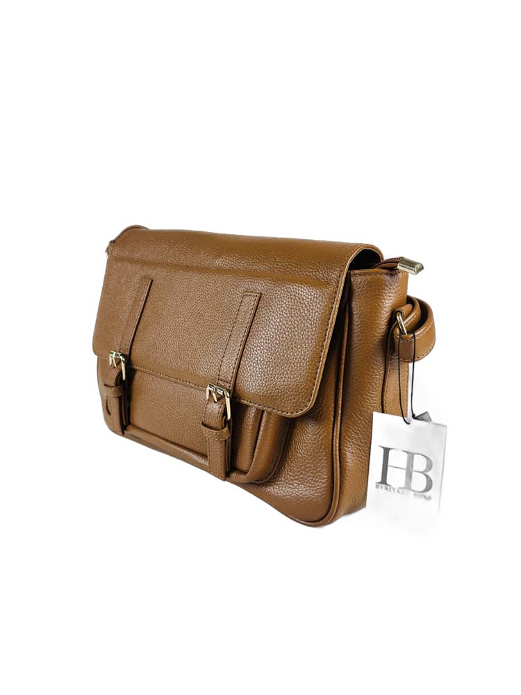 Heritage Crown Leather Satchel (1) Heritage Crown Leather Satchel - Image 1